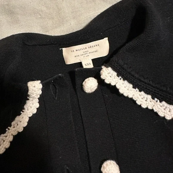 Sezane Bettany Merino Wool Cardigan XXS NWOT - Picture 6 of 7